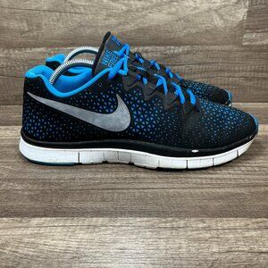 Nike Free 3.0 Black Blue Mens US Size 10.5 EUR 44.5 511018-002 Running Shoes